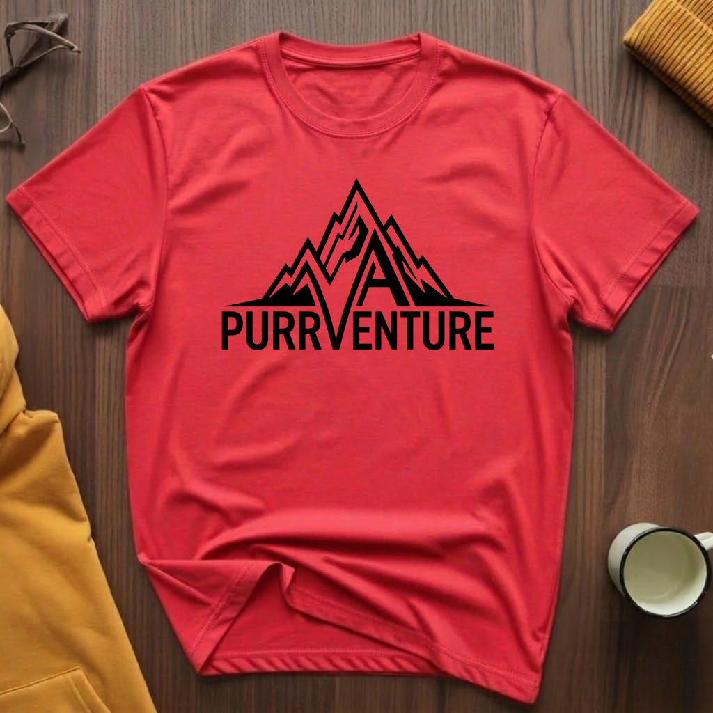 Purrventure Mountain T-Shirt