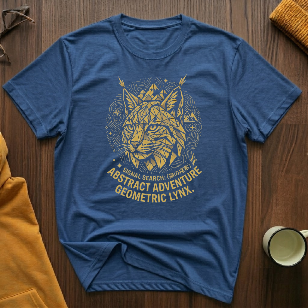 Geometric Lynx Gold T-Shirt