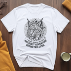 Geometric Lynx Black T-Shirt